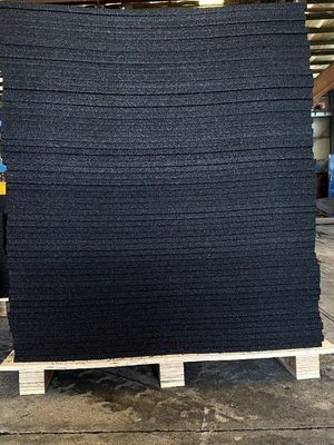 Black Recycled Rubber Gym Flooring Tiles - 1 M X 1 M X 20 mm