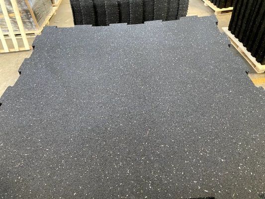 1000mmx1000mmx20mm Interconnecting Rubber Flooring Tiles for Home Gyms or Garage