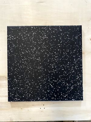Construction Industry Black Recycled Rubber Flooring Tiles with Different Color EPDM Flecks for Home and Commercial Gym Flooring