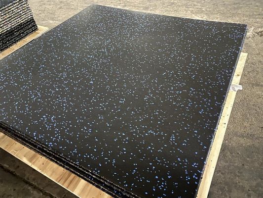 Pure Color EPDM Flecked Recycled Rubber Flooring Tiles for Home and Commercial Gym Flooring 0.5m*0.5m