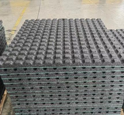 30mm 40mm 50mm Thick Recycled Rubber Flooring Mats with Drainage Channels for Outdoor
