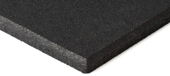 Square Edge1m X 1m X 15mm Flat Gym Rubber Floor with Beveled Edges Suitable for Commercial or Domestic Use