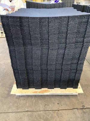 Straight Edge Rubber Floor Tiles 1mx1mx20mm with Multicolor EPDM Flecks for Workout Exercises