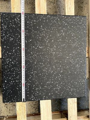 1m*1m 20mm Extra Heavy-Duty Black Rubber Floor Protection Mat for Gym and Fitness Centre