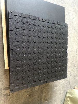 3/4 Inch Athletic Rubber Flooring Tiles for Home and Commercial Gym Weight Zone